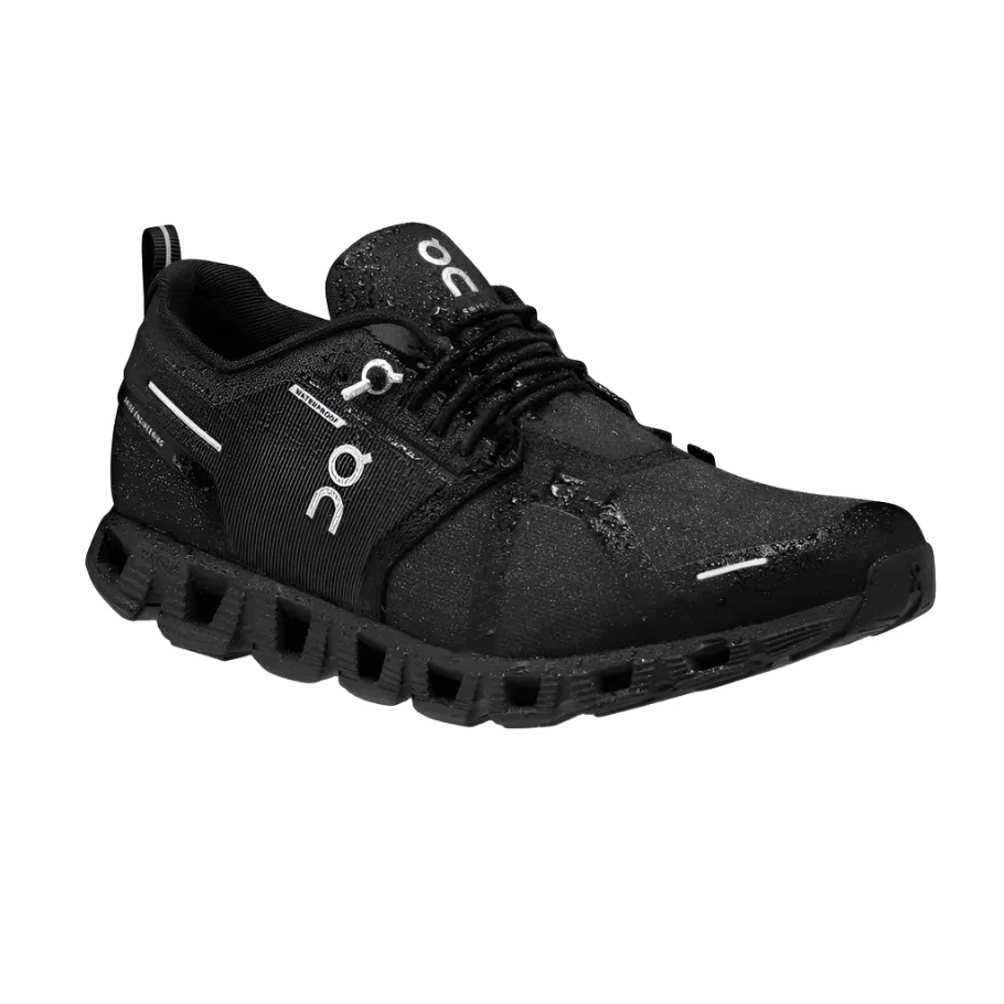 On Running Womens Trainers Cloud 5 Waterproof All Black