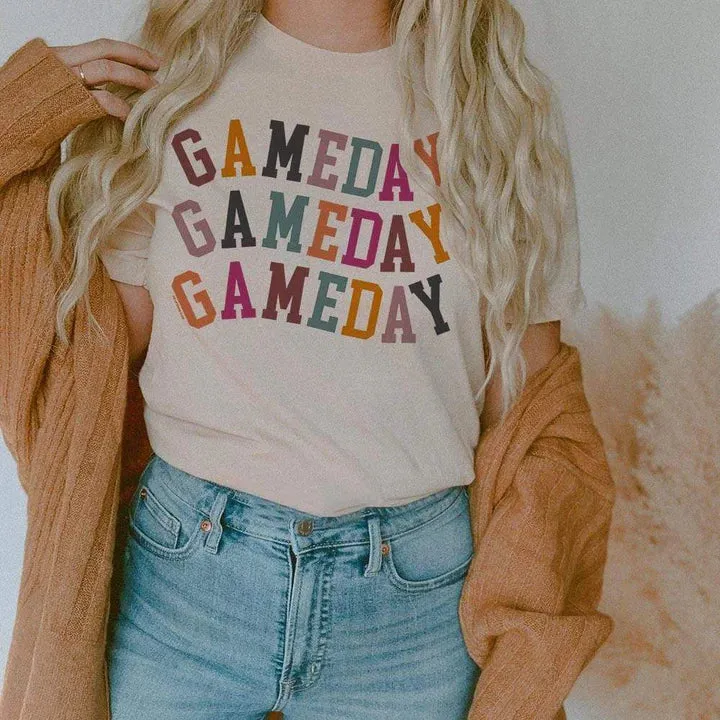 Online Exclusive | Gameday Gameday Gameday Graphic Tee in Cream