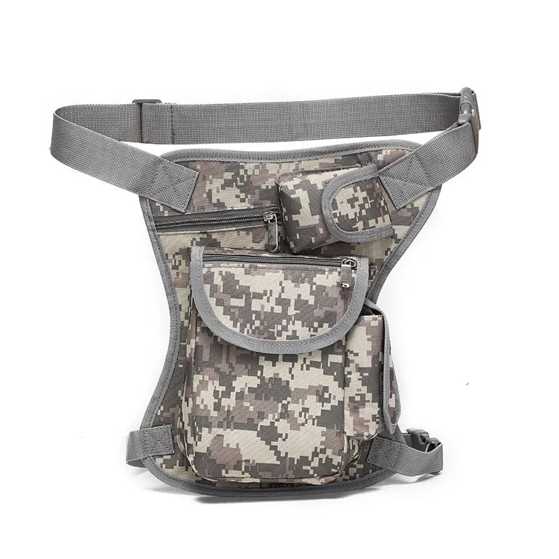 OUTDOOR CAMOUFLAGE TACTICAL LEG BAG, MULTIFUNCTIONAL WATERPROOF WAIST BAG