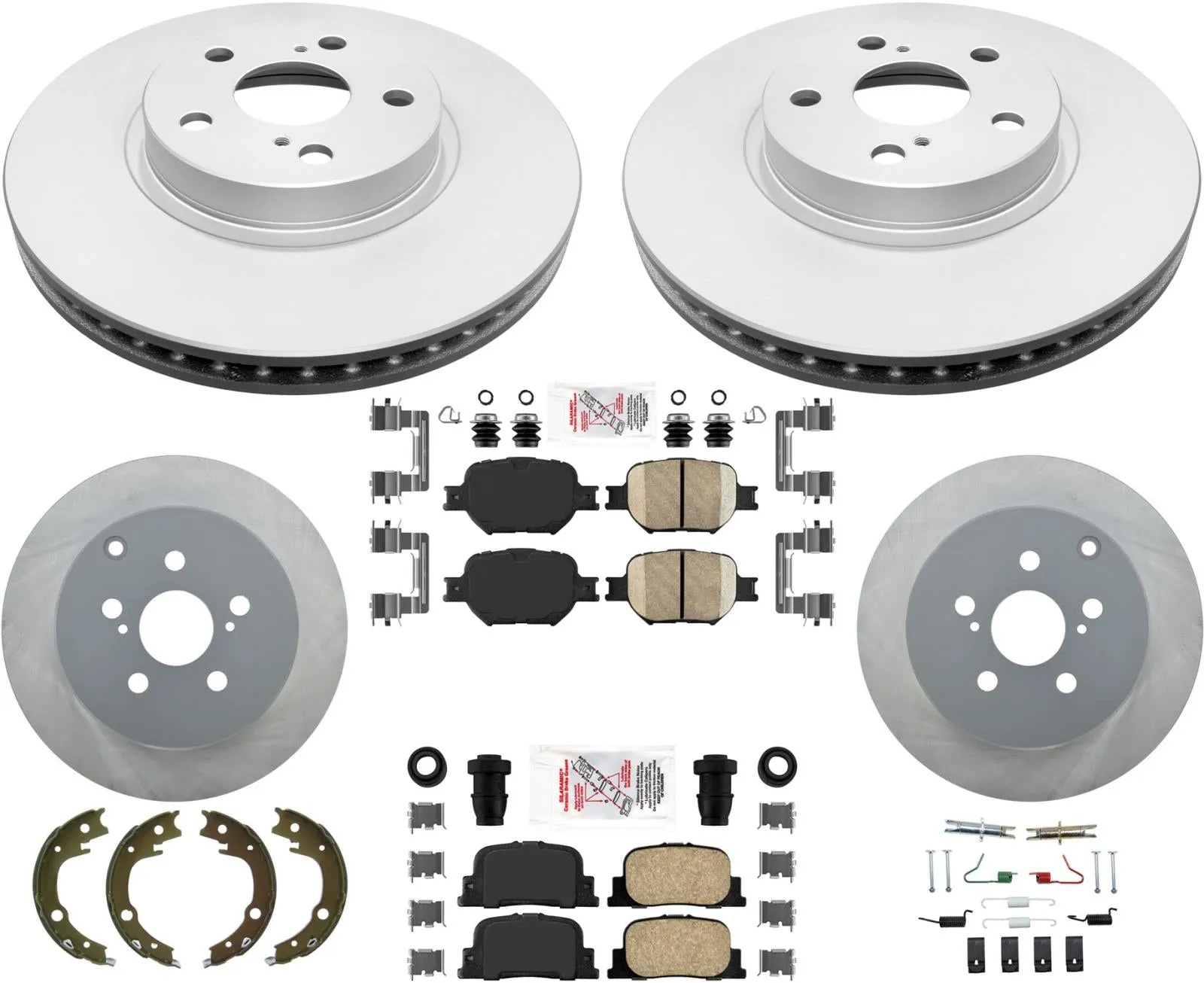 Performance Brake Disc Rotors Cer Pads Parking Shoes For Scion tC 2005-2010