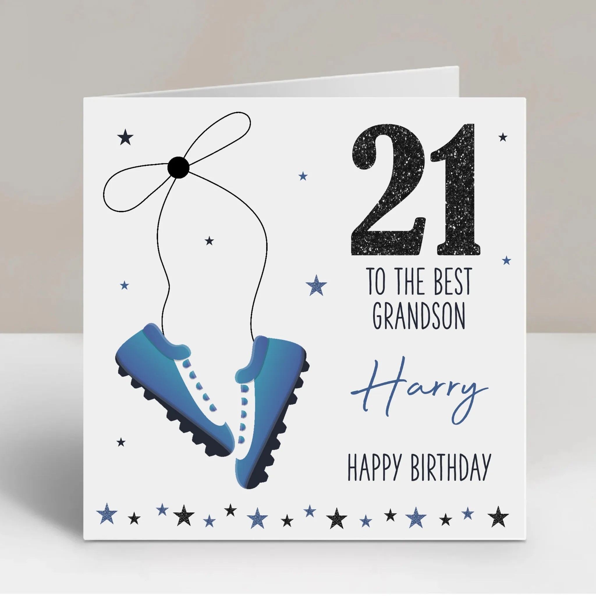 Personalised Birthday Card Football Boots