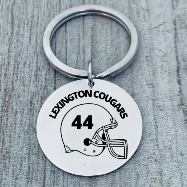 Personalized Engraved Football Keychain - Pick Style