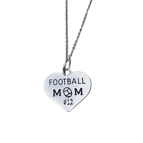 Personalized Engraved Football Mom Necklace