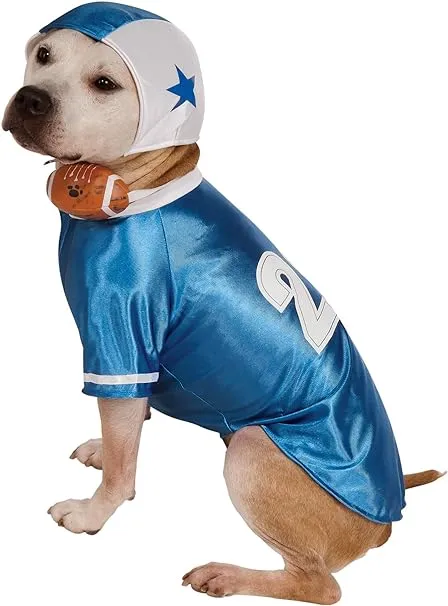 Pet's Blue Football Player Costume