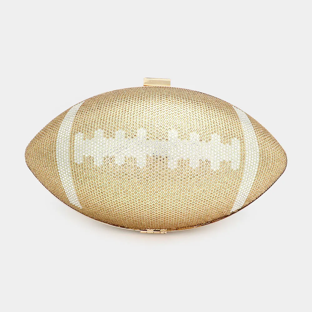 PORTS:  BLING FOOTBALL SHAPED PURSE