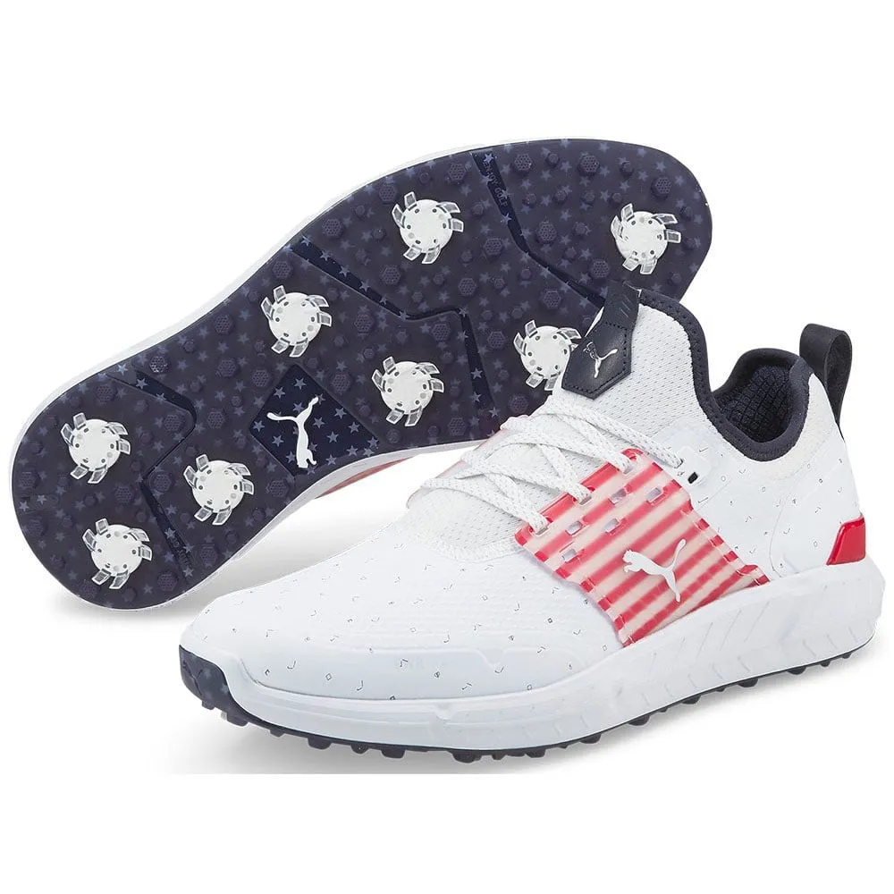 Puma IGNITE Articulate Ltd Edition Love H8 Spiked Waterproof Shoes - White/Silver/Ski Patrol