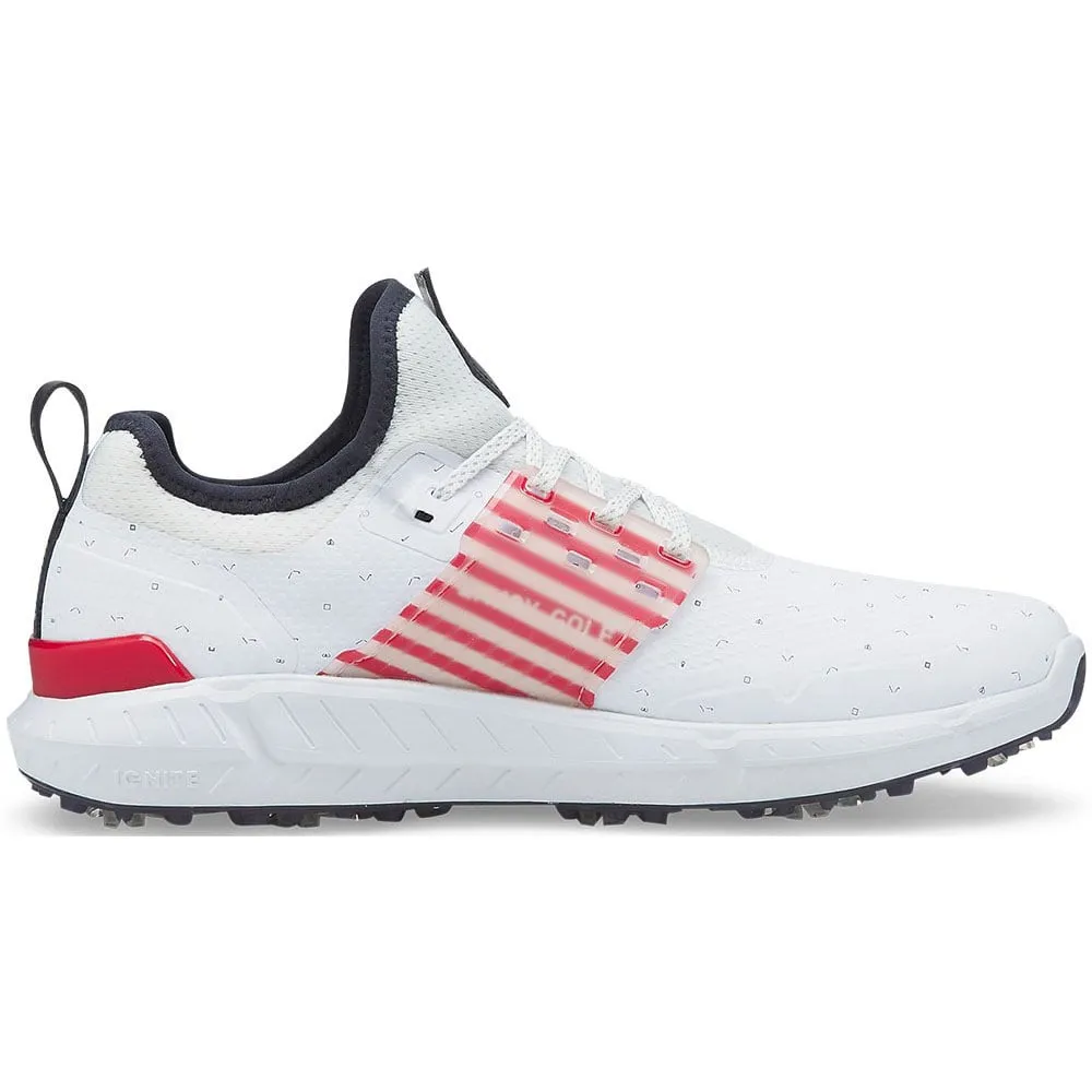 Puma IGNITE Articulate Ltd Edition Love H8 Spiked Waterproof Shoes - White/Silver/Ski Patrol