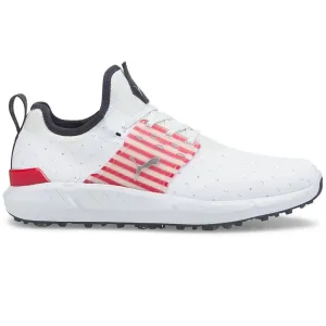 Puma IGNITE Articulate Ltd Edition Love H8 Spiked Waterproof Shoes - White/Silver/Ski Patrol