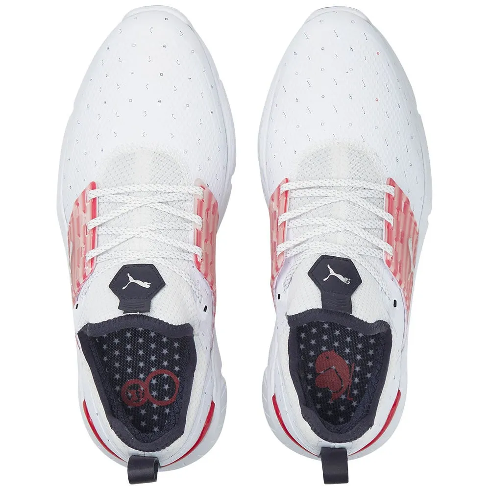 Puma IGNITE Articulate Ltd Edition Love H8 Spiked Waterproof Shoes - White/Silver/Ski Patrol