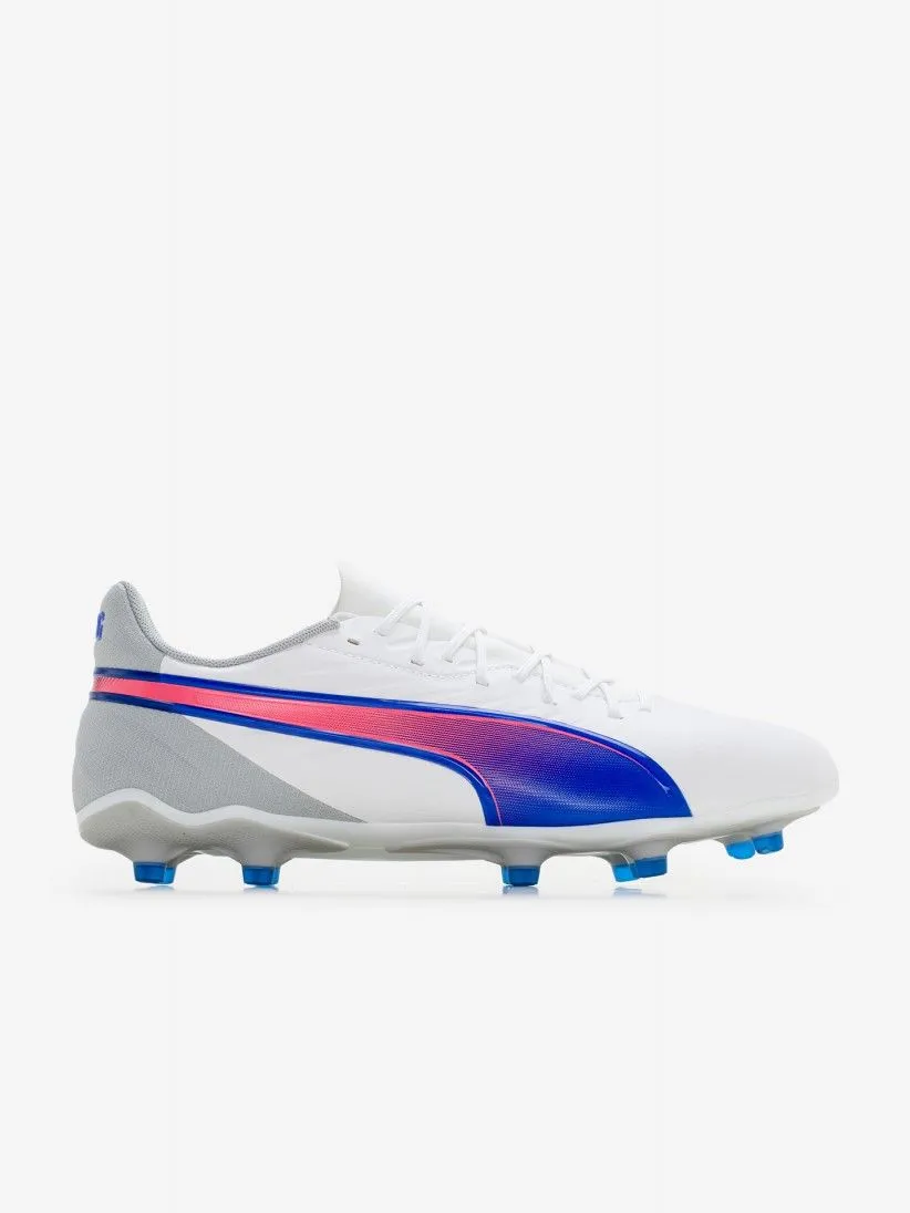 PUMA KING MATCH FG/AG - WHITE/BLUEMAZING/LIGHT GREY