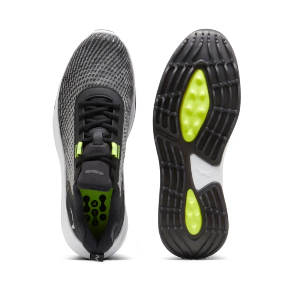 Puma Men's FUSION CRUSH SPORT Spikeless Golf Shoes - Puma Black/Electric Lime