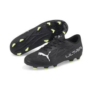 PUMA Ultra 4.4 FG/AG Football Boots - Black/White-Fizzy  - YOUTH - Kids Shoe