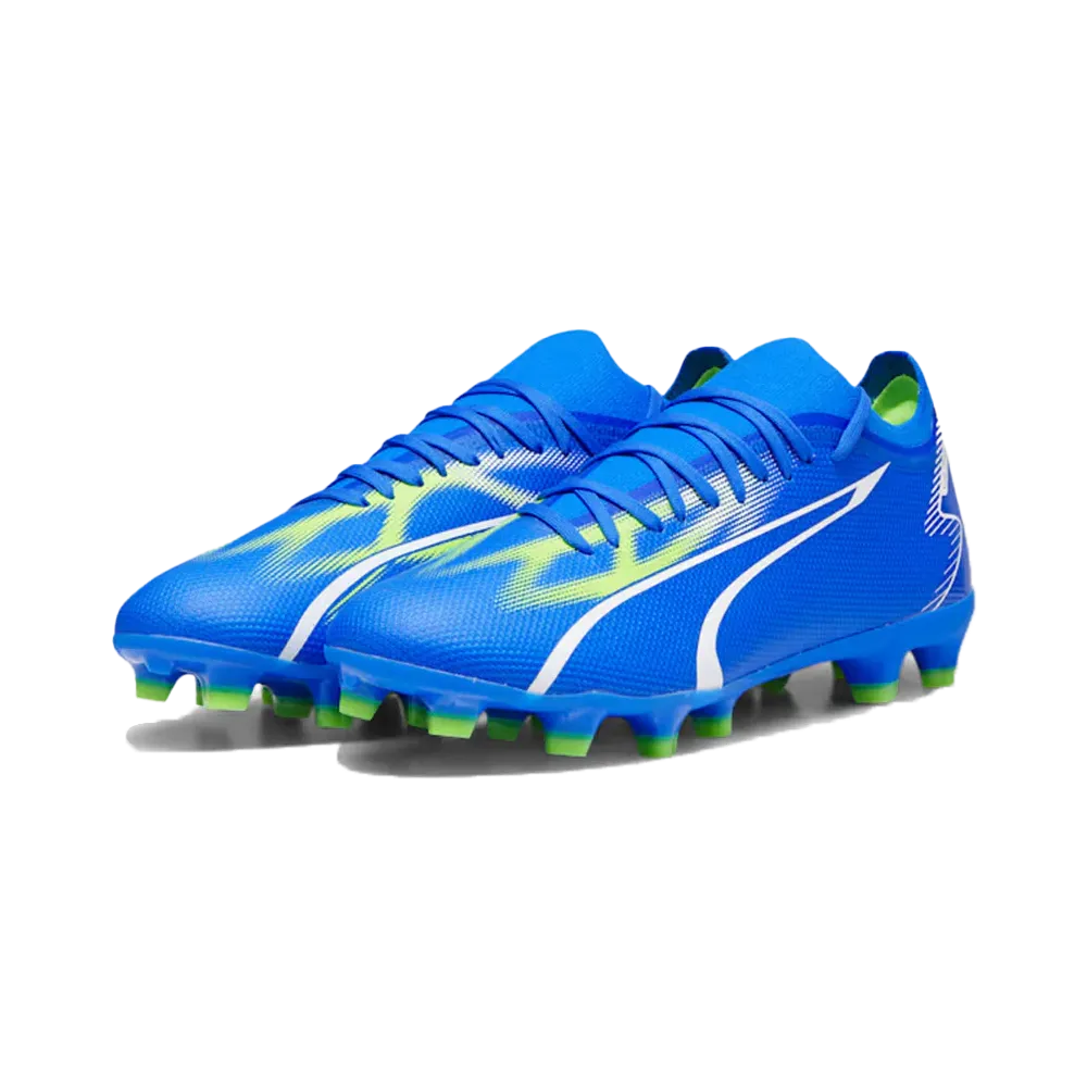 Puma Ultra Match FG/AG Football Boots (Ultra Blue/White/Pro Green)