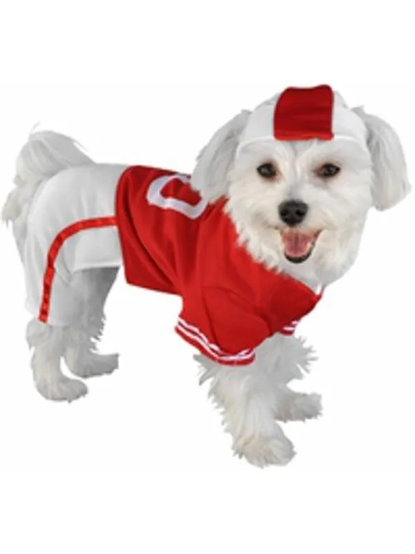 Red Football Player Dog Costume