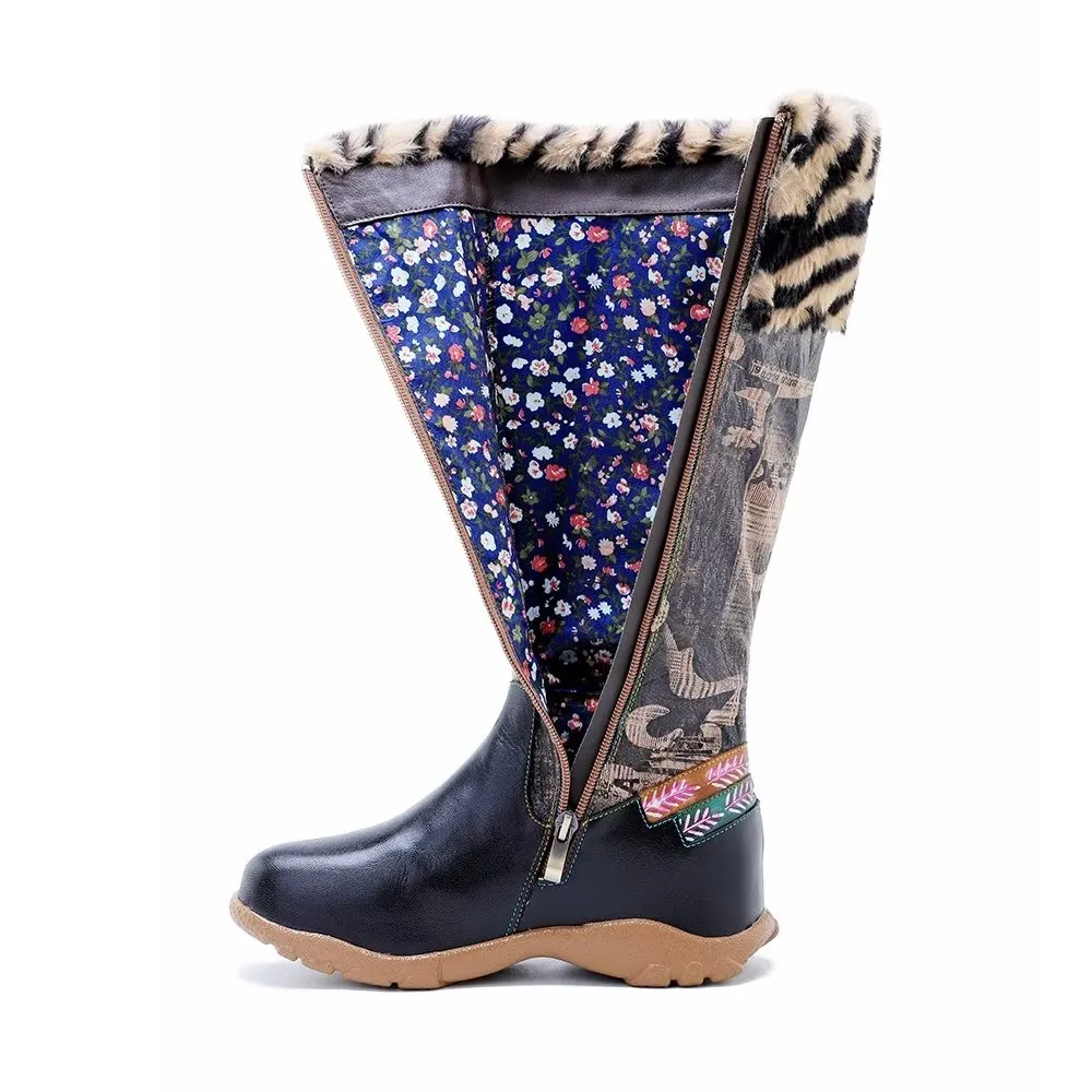 RetroChic Zip Comfort High Boots