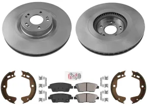 Rr Disc Brake Rotors Brake Pad Hardware Parking Shoes for KIA K900 15-17 3.8L V6