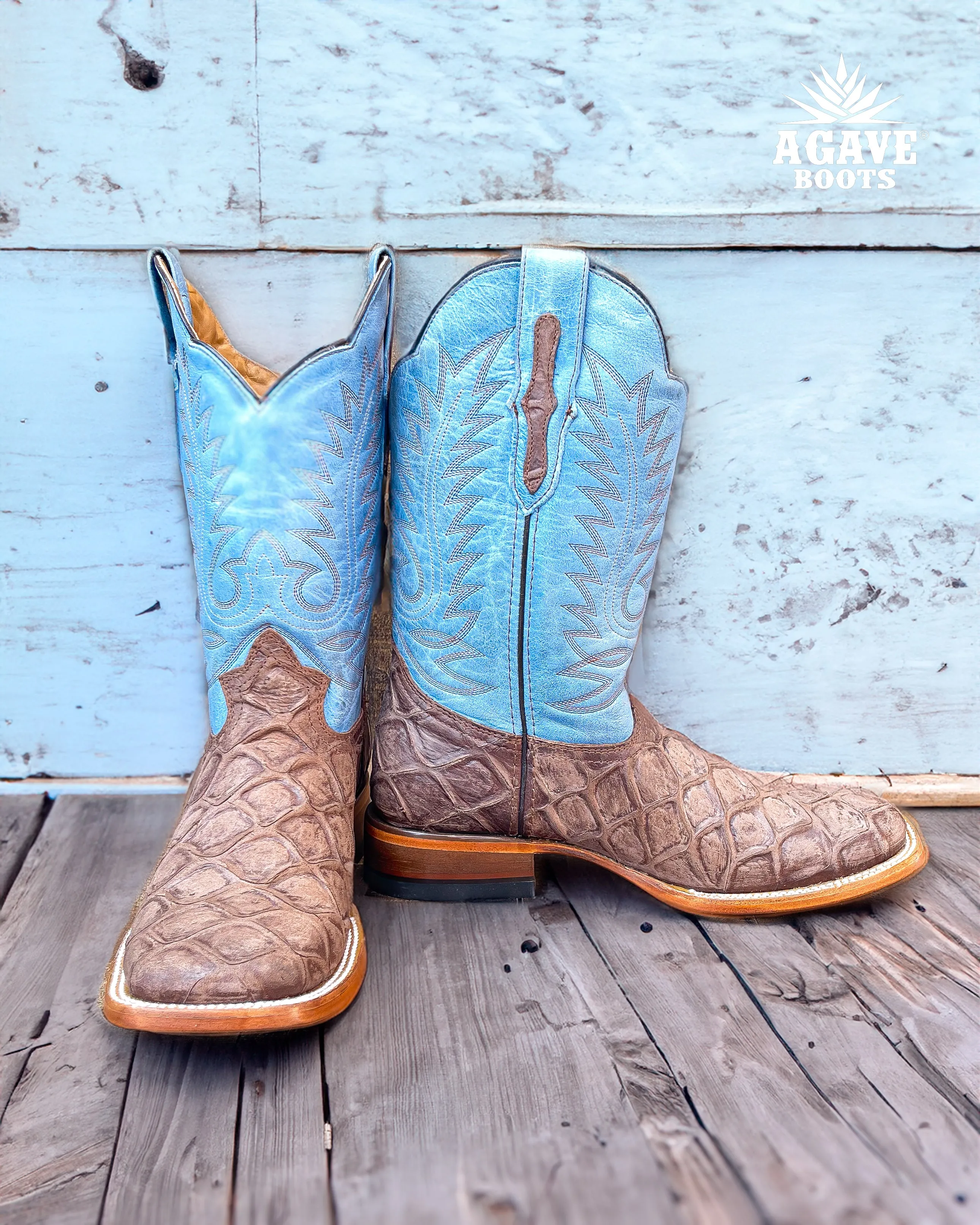 RUSTIC BROWN BASS | MEN SQUARE TOE WESTERN COWBOY BOOTS