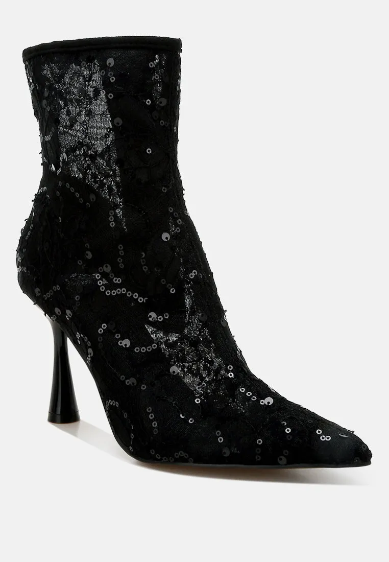 Samia Sequin Lace Boots