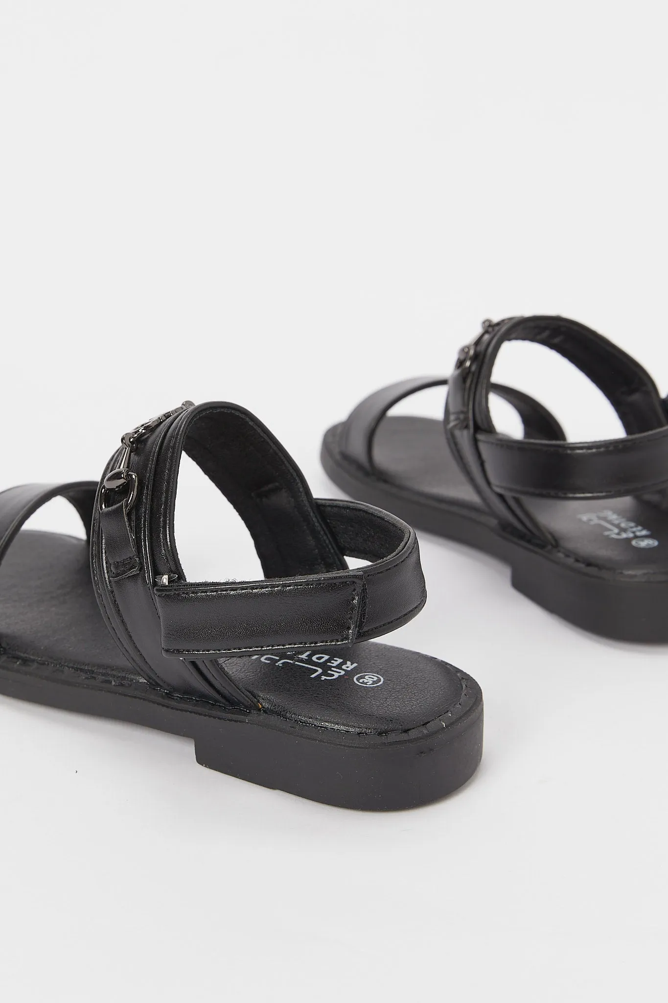 Senior Boys Black Sandal With Backstrap