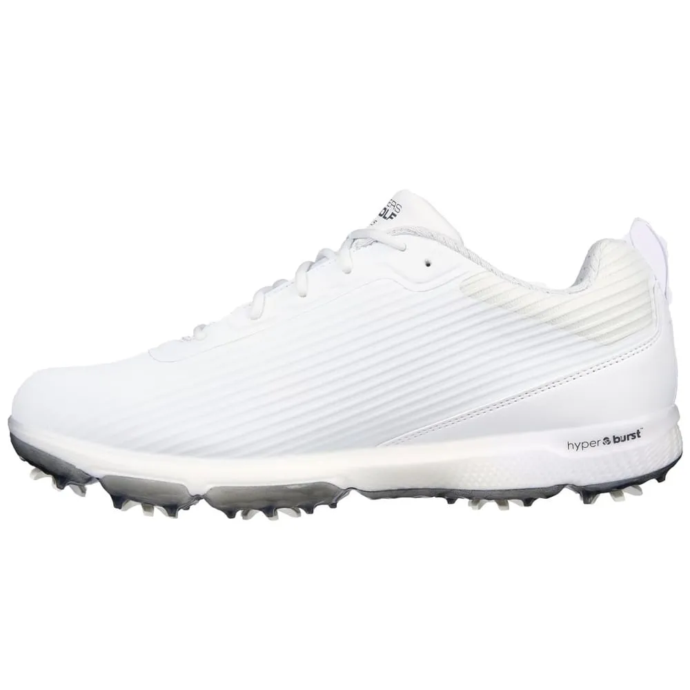 Skechers Go Golf Pro 5 Hyper Spiked Waterproof Shoes - White/Grey