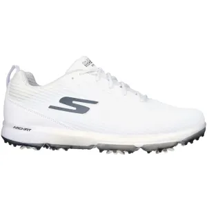 Skechers Go Golf Pro 5 Hyper Spiked Waterproof Shoes - White/Grey