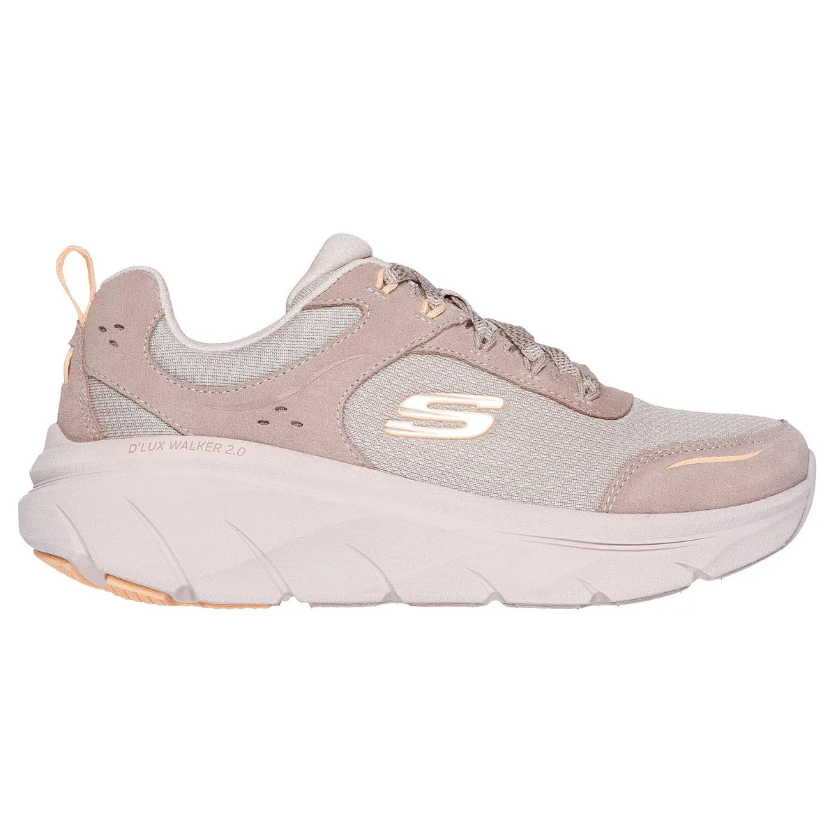 Skechers Womens Trainer D'lux Walker 2.0 Autumn Sun Taupe/Orange