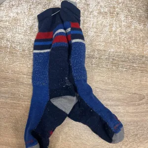 Smartwhool - Kid's Socks - MSRP $20: Blue/Red-children-LG