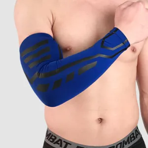 Sports Wrist Guard Arm Sleeve Outdoor Basketball Badminton Fitness Running Sports Protective Gear, Specification:  M (Blue)