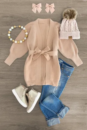 Tan Cardigan Sweater