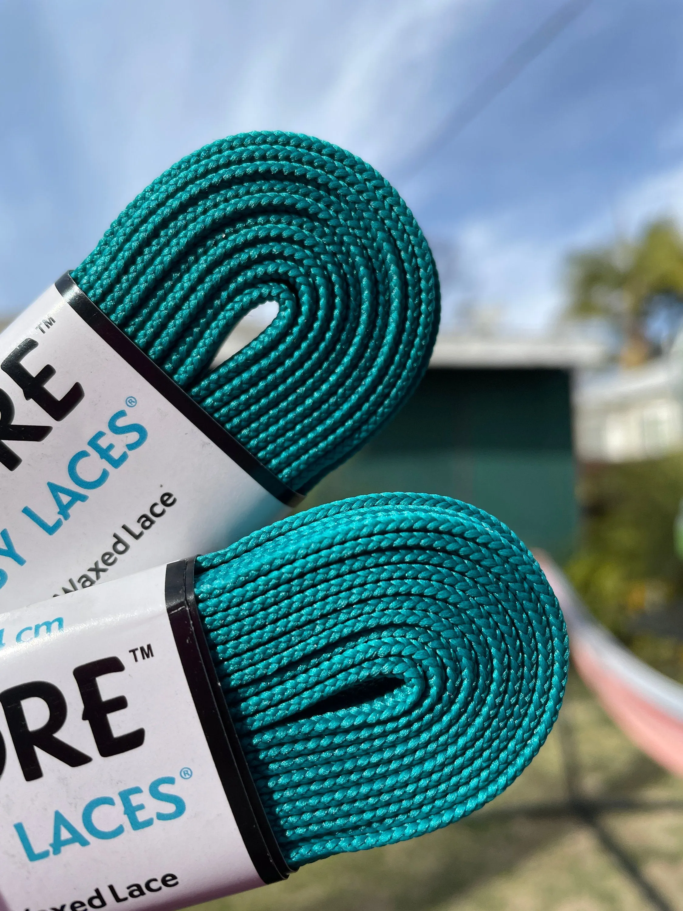 Teal 96 inch Roller Skate CORE Laces! Narrow 6mm, Pair