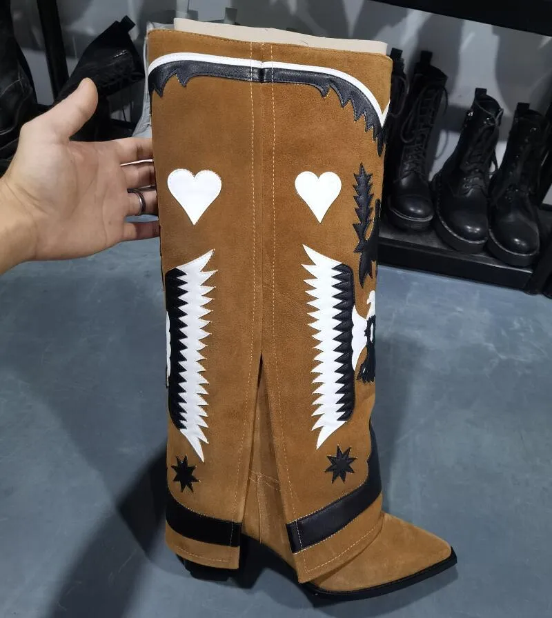 TEEK - Wide Tube Western Cowboy Boots