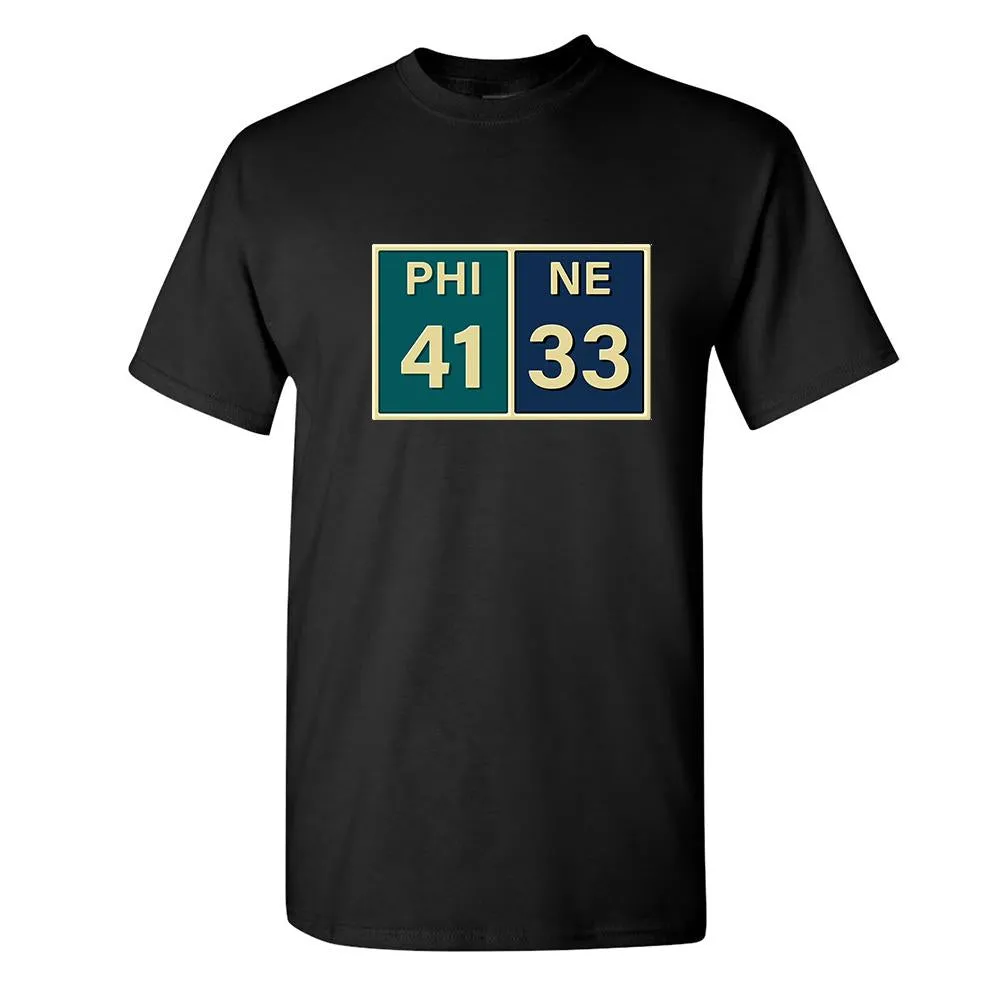 The Big Game Score T-Shirt | The Big Game Scorecard Black T-Shirt