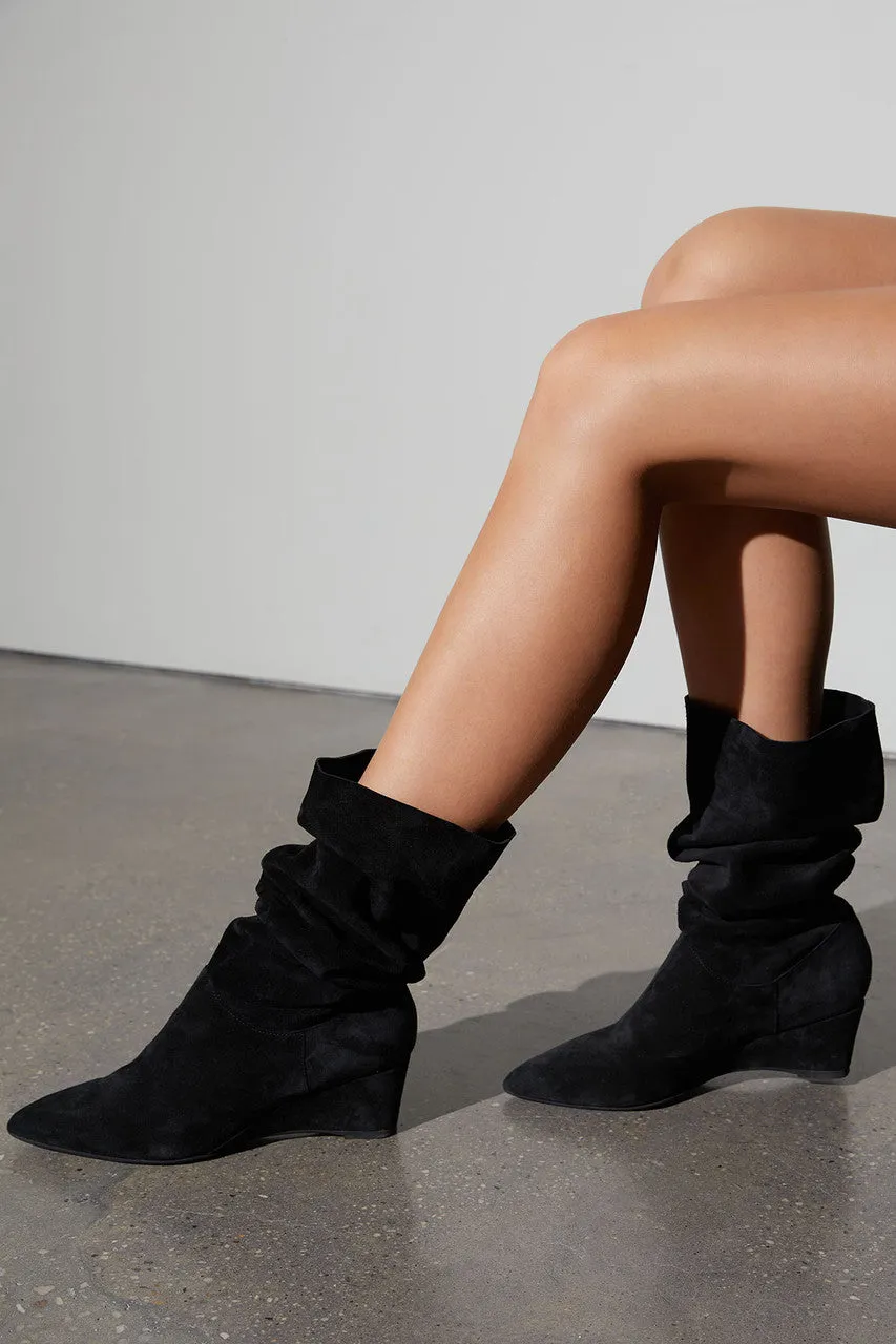 Thrill Suede Contour Wedge Tall Slouch Boot