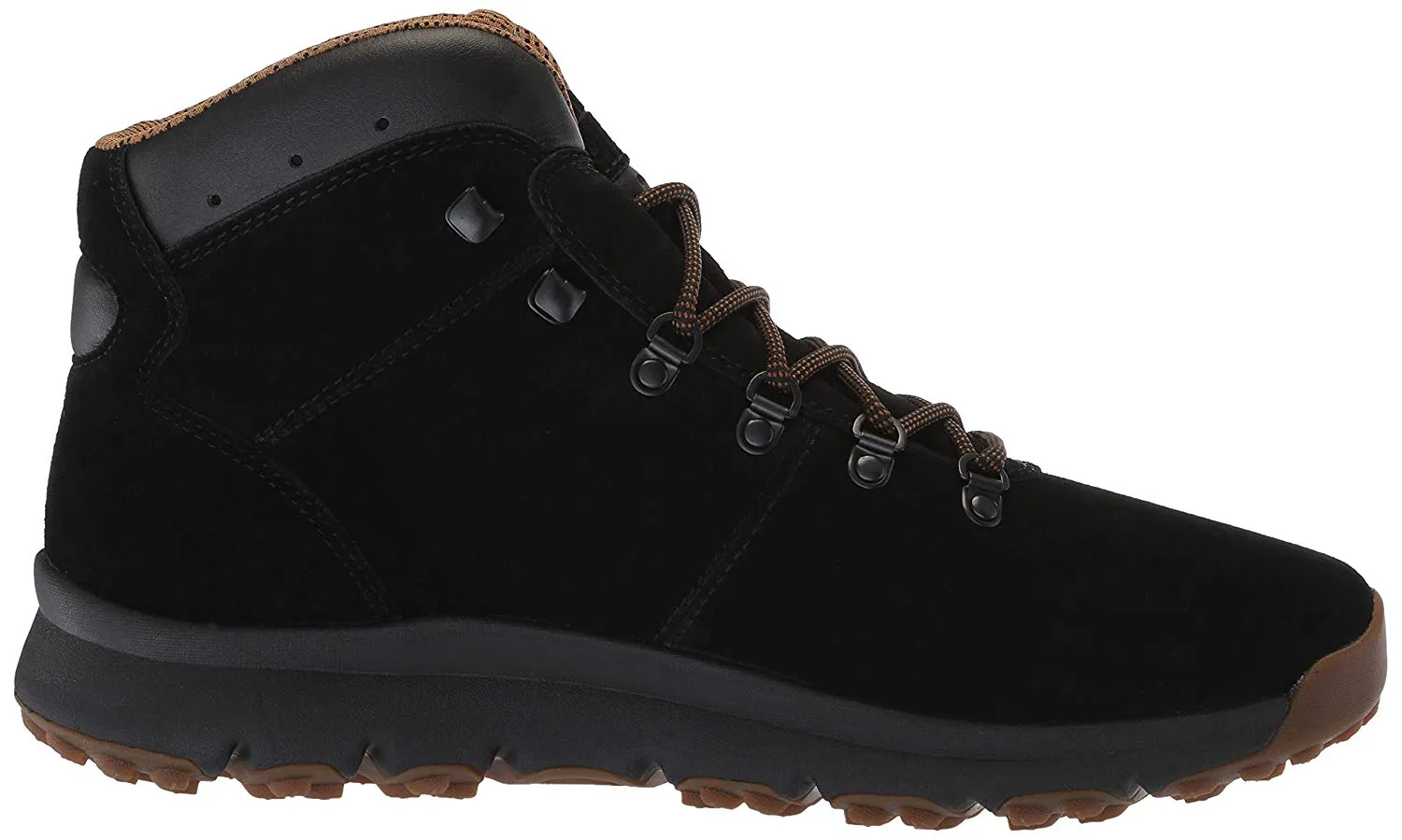 Timberland Men's World Hiker Mid Ankle Boot - Black Suede