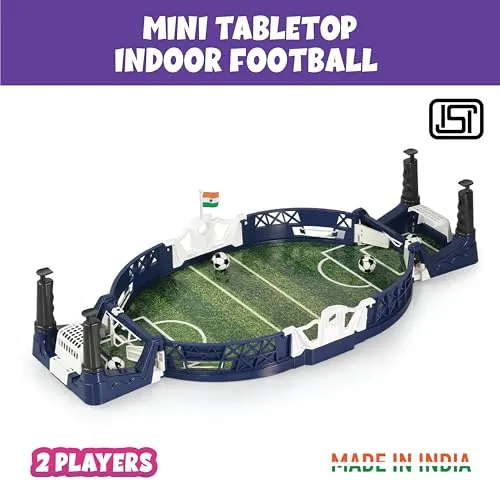 ToyMagic Mini Football Game|Indoor Mini Tabletop Soccer Game|2 Players Interactive Hand Football Board Game|Sport Game for Boys & Girls 4 |Best Birthday Gift|Family Games|Table Game Toy|Made in India