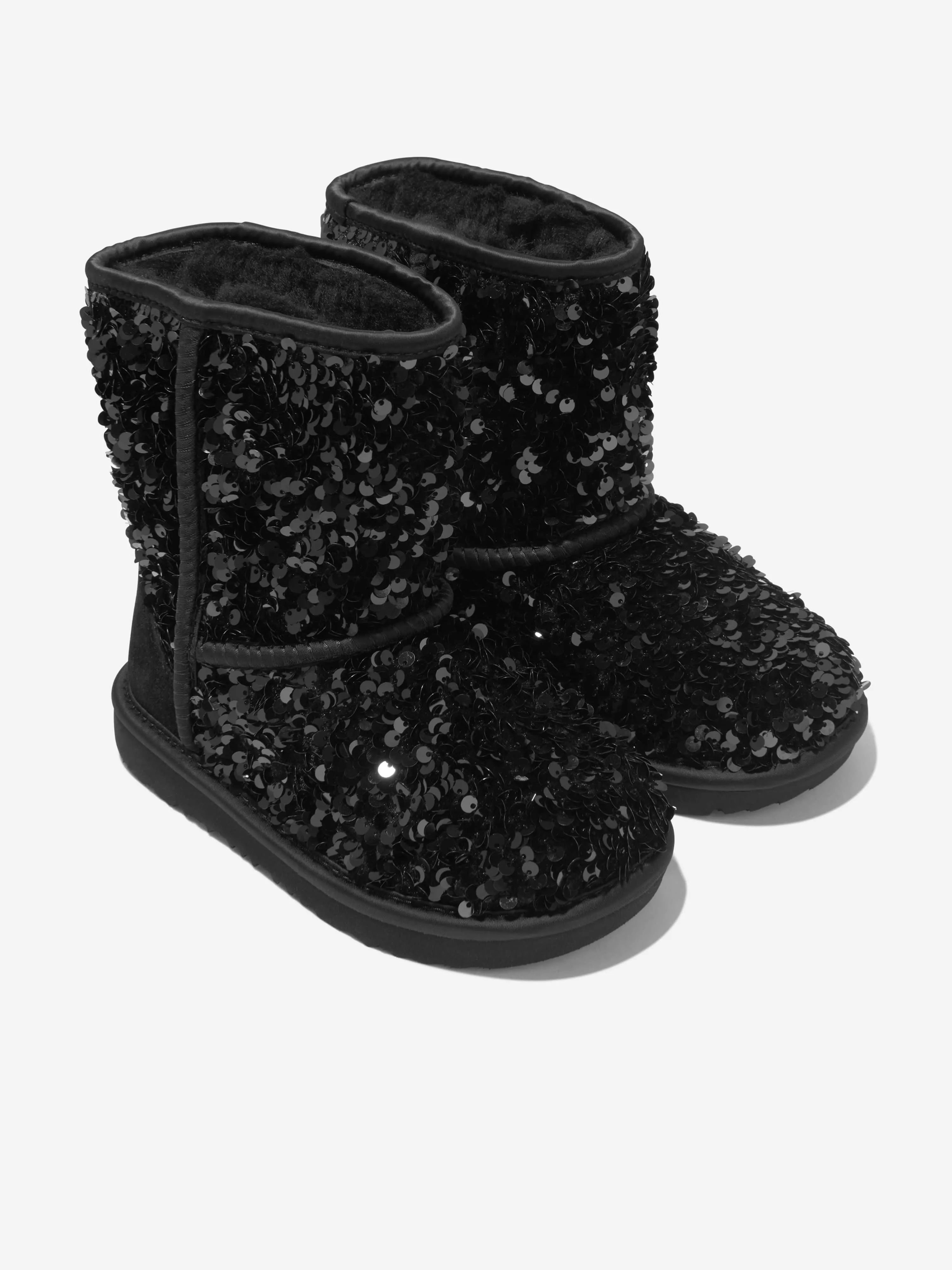 UGG Girls Classic Short Chunky Sequin Boots