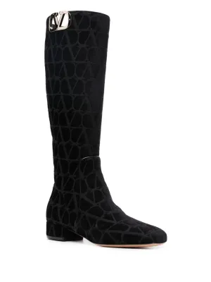 Valentino Garavani VLogo Type 30mm knee-high boots