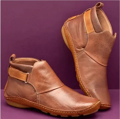 Vegan Leather Ankle Boots - Fern and Oak