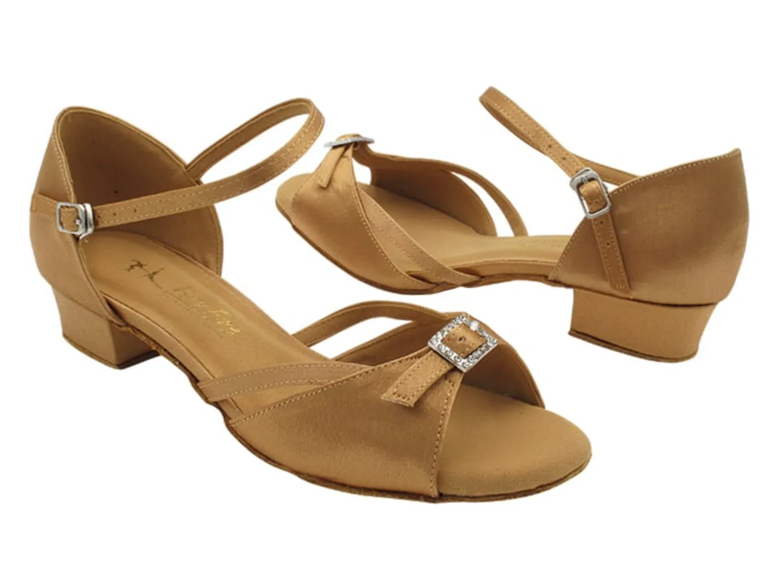 Very Fine Ladies Practice Dance Shoe with Cross Ankle Strap and 1.5" Heel 1720 In Stock