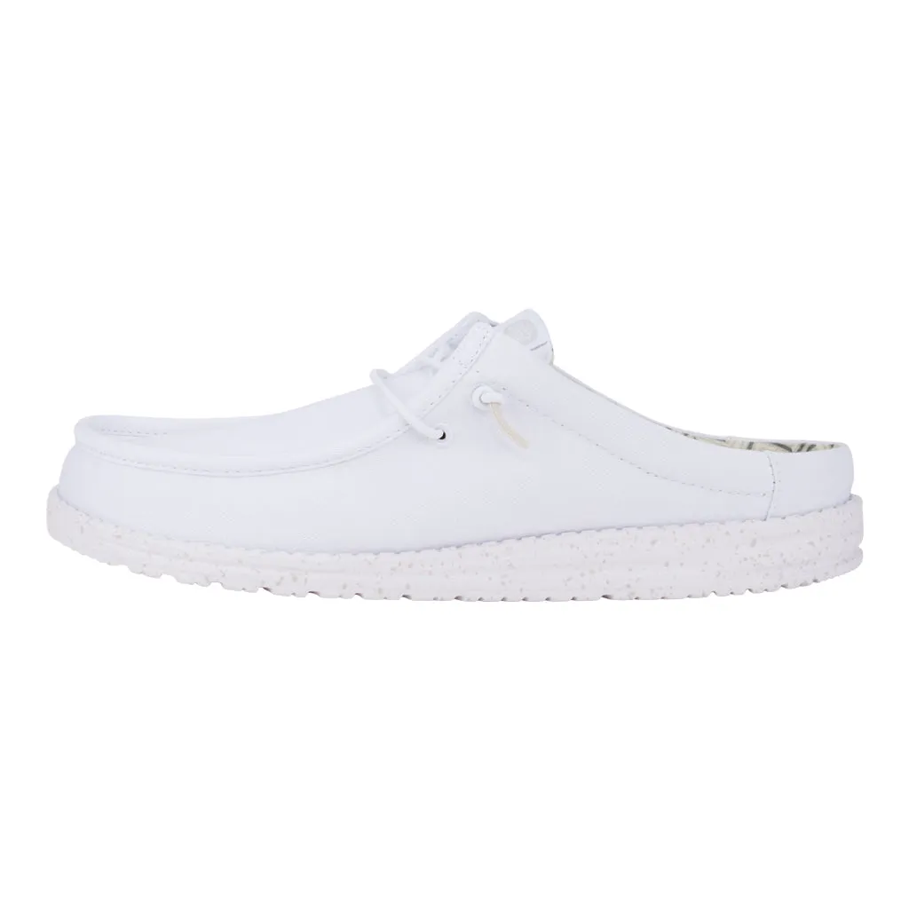 Wally Slip Stretch Canvas - White/White