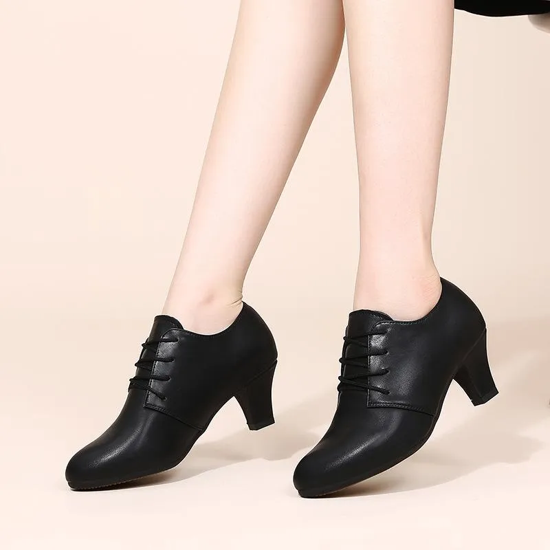 Women's Leatherette 5cm Heels Rubber Sole Teaching & Practice Shoes Ballroom Dance Shoes