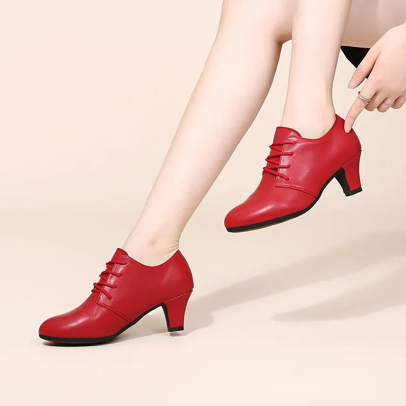 Women's Leatherette 5cm Heels Rubber Sole Teaching & Practice Shoes Ballroom Dance Shoes