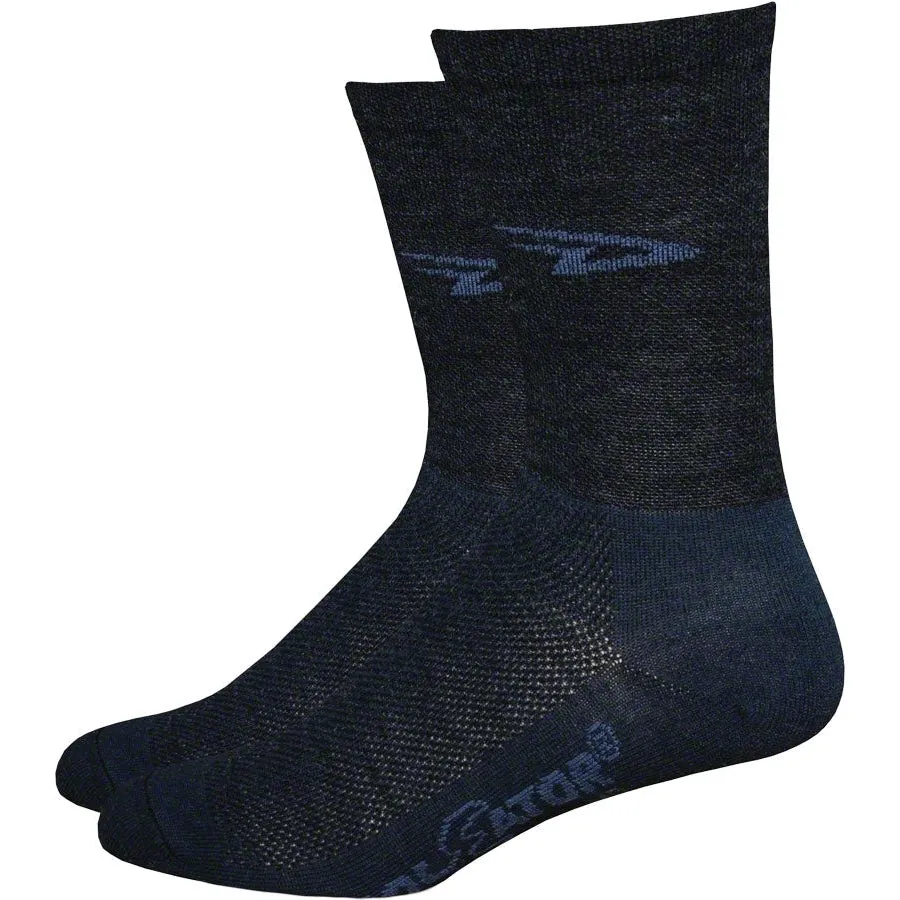 Wooleator D-Logo Bike Socks - Black