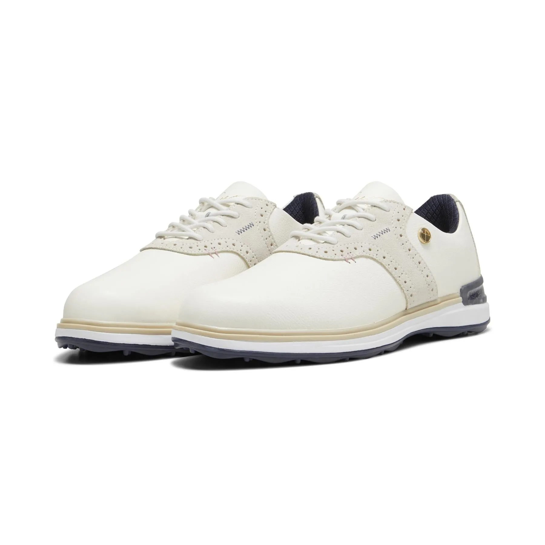 x AP Avant Golf Shoes Warm White/Deep Navy/Pale Pink - AW24