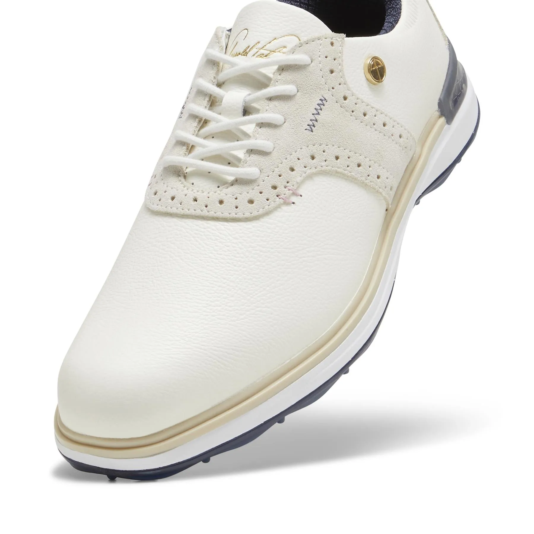 x AP Avant Golf Shoes Warm White/Deep Navy/Pale Pink - AW24