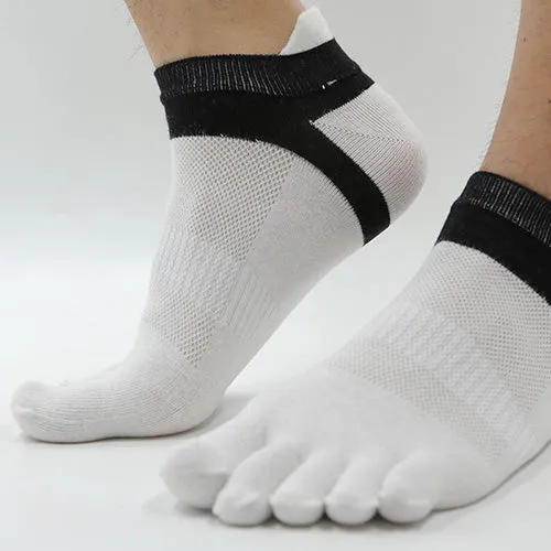 Yuerlian Men'S Toes Sock Football Basketball Five Finger Short Socks